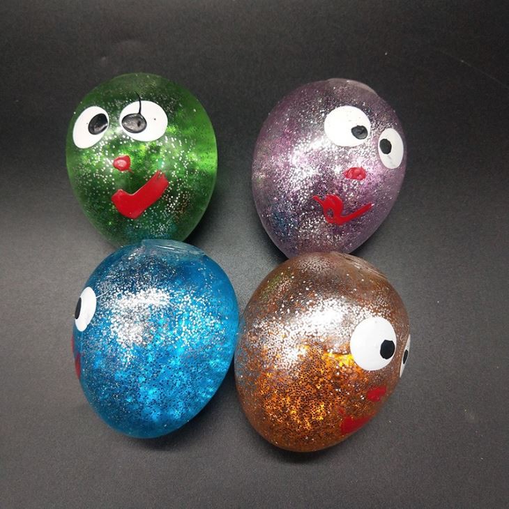 Novelty Vent Water Emojo Glitter Eggs Ball