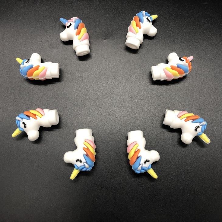Plastic Rubber Unicorn Shape Pencil Topper