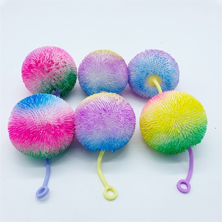 Promotion Colorful Spiky Stress Squeeze Balls With Led