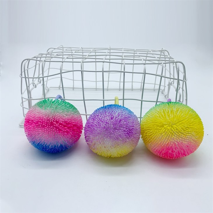 Promotion Colorful Spiky Stress Squeeze Balls With Led